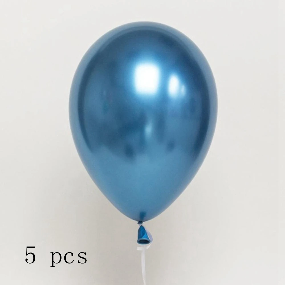 5pcs metallic blue 1 шт., 7 трубок, подставка для воздушных шаров, держатель воздушных шаров для шаров, 100 точек, клеевые шары в горошек, поддержка шаров, Свадебная вечеринка, Рождество, год - Цвет: 5pcs metallic blue