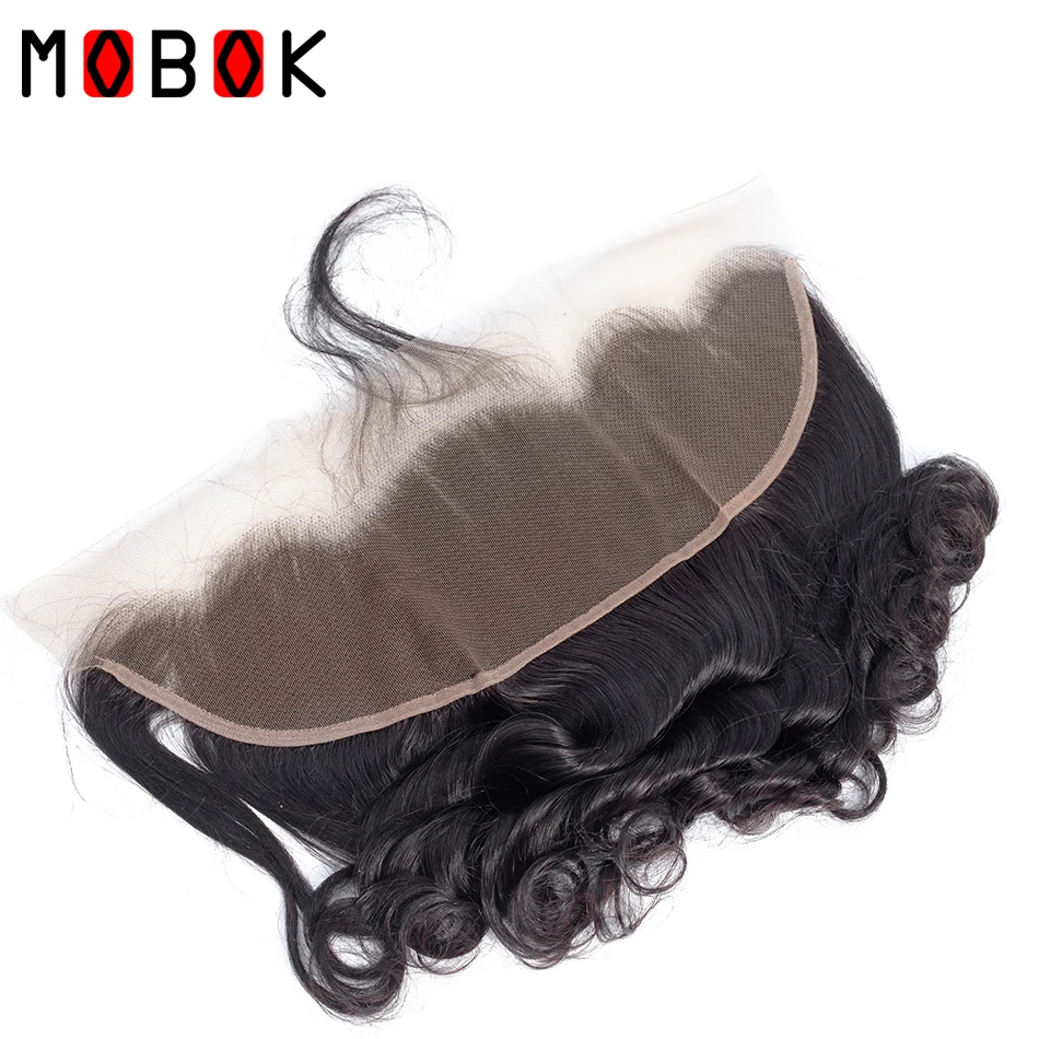 Человеческие волосы mobow монгольские свободные волнистые 13*4 кружевное