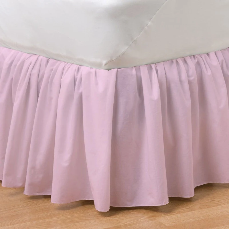 Pink Однотонная домашняя гостиничная кровать, юбка, постельное покрывало для спальни, кровать, юбка, простыня, постельное белье, протектор, домашний текстиль - Цвет: Pink