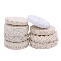 5yard white beige cotton lace roll crochet trim lace ribbon for apparel sewing accessories handmade craft patchwork diy supplies