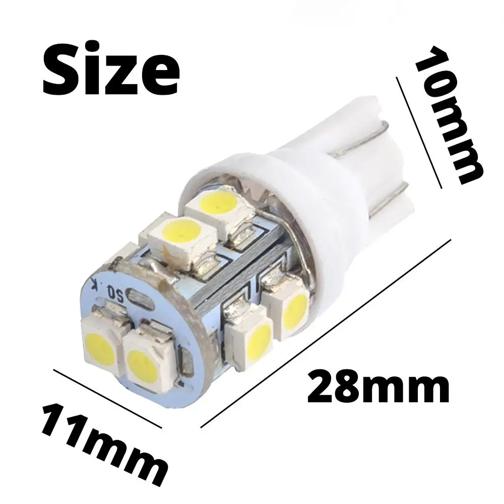 Внешнее освещение T10 W5W 2 шт. 1210 3528 белый 10led 10Smd 168 194 | Автомобили и мотоциклы