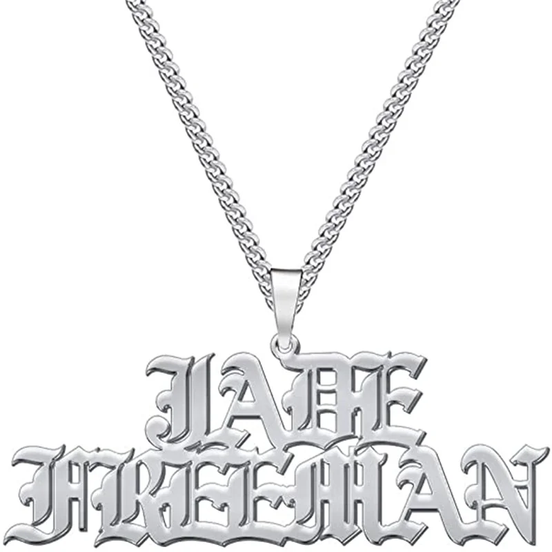 Noelia Personalized Custom Name Necklace Personalized Miami Cuban Link Chain for Men Women Name Plate Necklace Jewelry Gifts