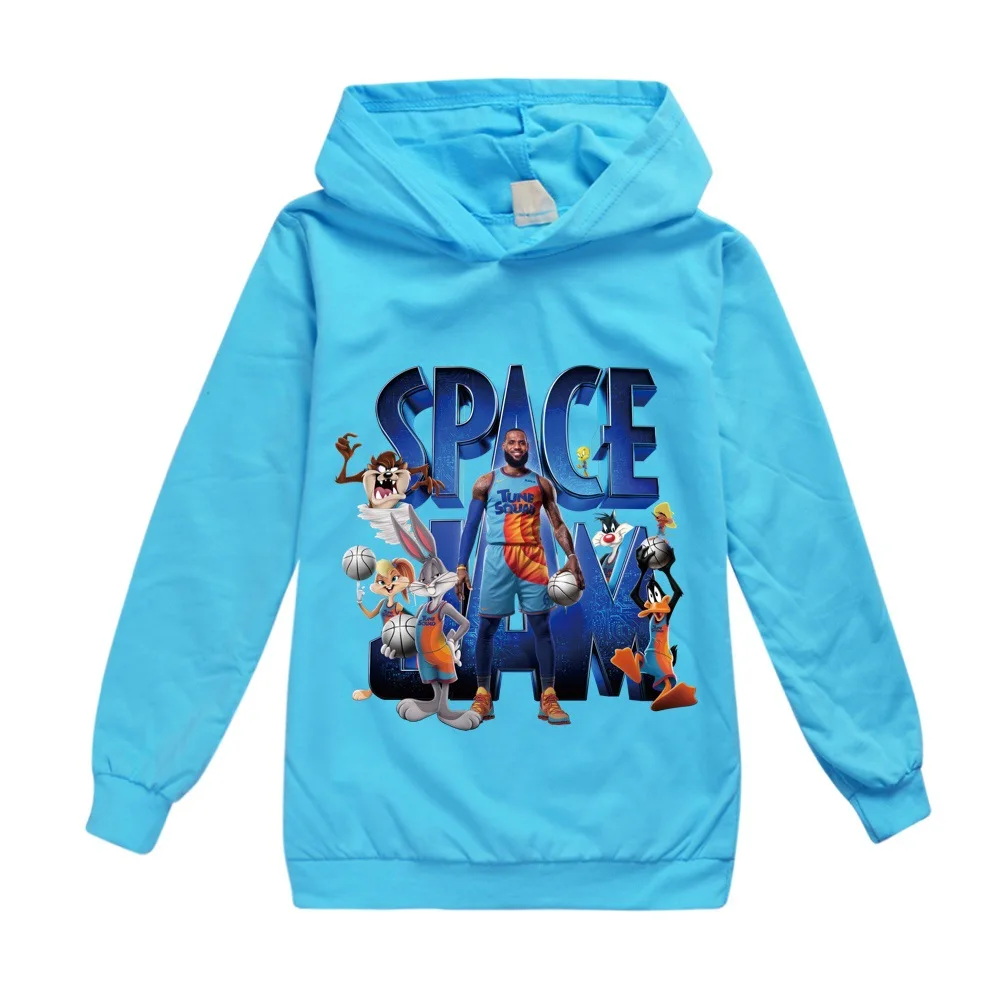 

2021 New Kids girls Sweatshirts Winter Autumn boys Children Hoodies Space Jam 2 Long Sleeves Kids T-shirt Jacket Toddler Clothes