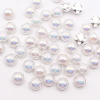 ab crystal 100pcs 6mm8mm10mm12mm silvergolden base abs pearl round beads sewing diy clothing bags dresses decoration