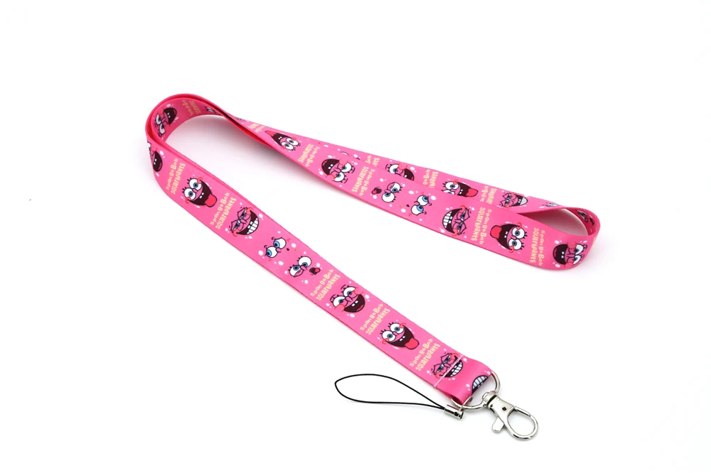 Lanyard G Классический с принтом из мультфильма «Губка Боб шейный ремешок Ремешок для мобильного телефона держатель значка веревки милый брелок подарки - Цвет: Lanyard G