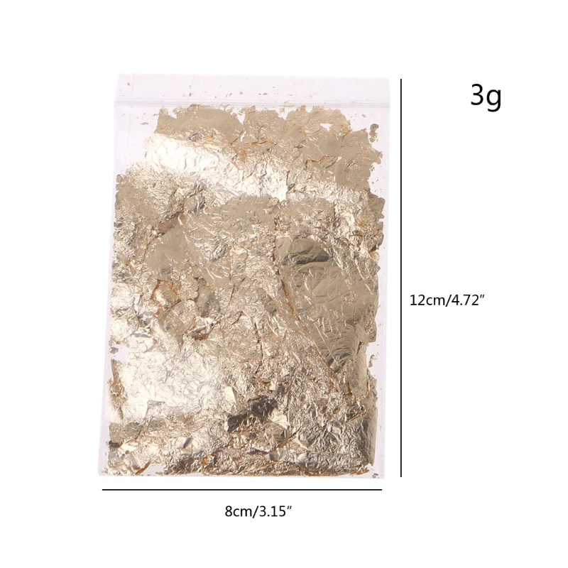 

Gold Foil Flakes for Resin Imitation Gold Foil Flakes for Nails Painting Crafts Slime and Resin Jewelry Making