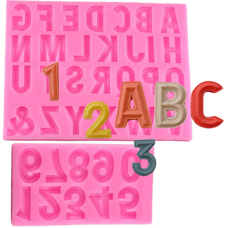 

Fondant Silicone Mold Uppercase English Alphanumeric Cake Decoration Baking Mold Epoxy Clay Mold