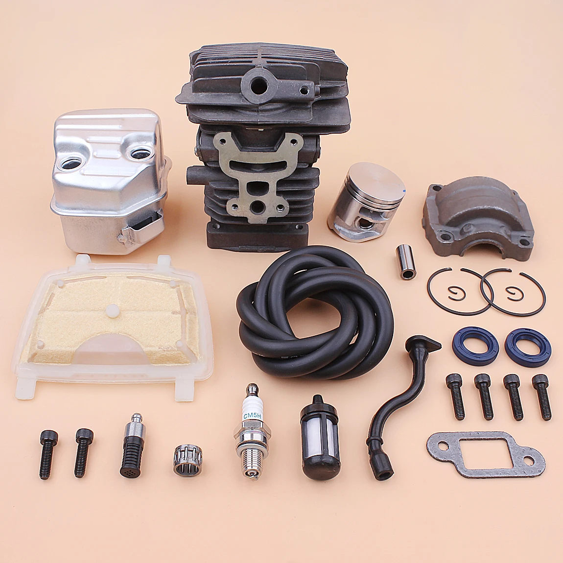 38mm Cylinder Piston Exhaust Muffler Kit For Stihl MS181 MS 181 Air Fuel Oil Seal Filter Line Engine Pan Base Bearing Chainsaw |