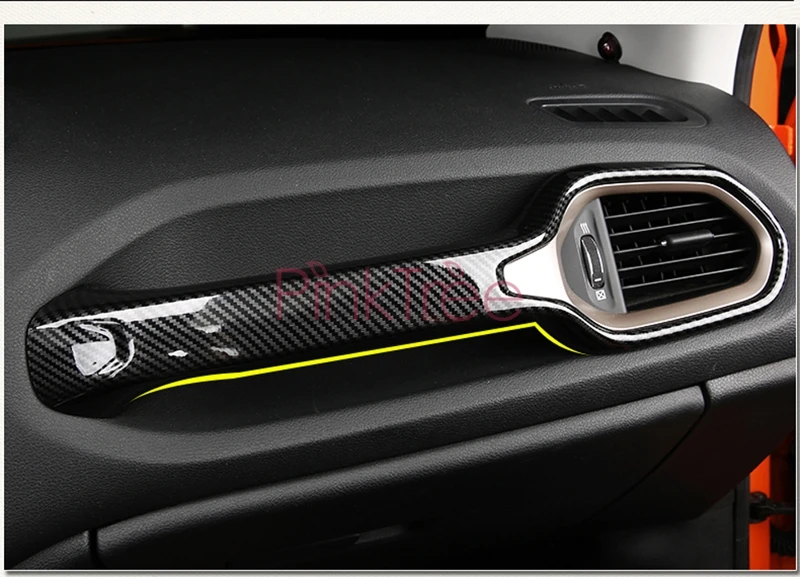 Accessories For Jeep Renegade 2016 2017 2018 Interior Steering Wheel Button Panel Cover Trim Carbon Fiber Color SUV Styling | Автомобили и