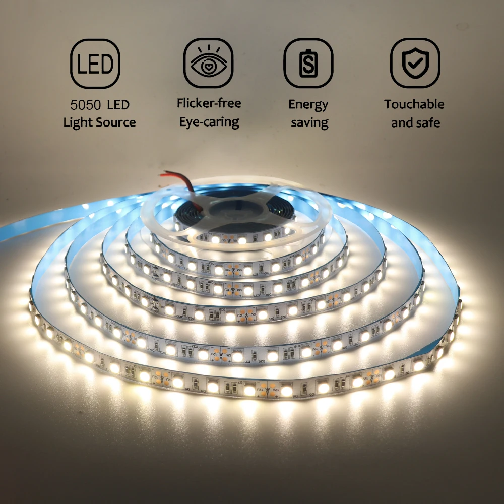 

Epistar Chip SMD 5050 RGB LED Strip DC 12V Super Brighter Flexible Tape LED Light Lamp Natural White/ Red /Green /Blue 5m