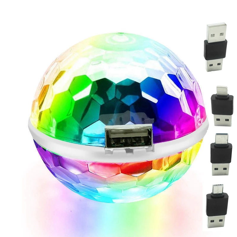 Colorful Cell phone Stage lights Mini RGB Projection lamp Party DJ Disco ball Light Indoor Lamps Club LED Magic Effect Projector