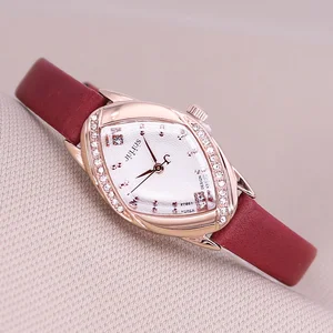 Женские кварцевые часы с браслетом из кожи, в японском стиле