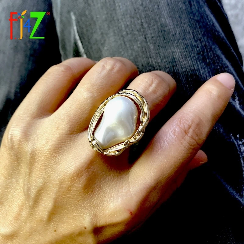 F.J4Z Новинка 2019 женские кольца на палец модные богемные большие с неровным