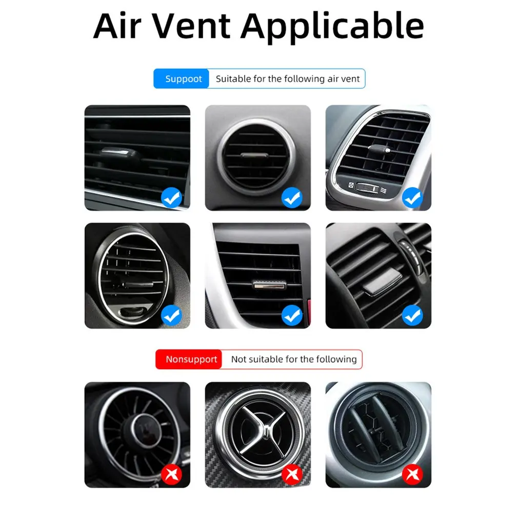 Универсальный магнитный автомобильный держатель для телефона с креплением на