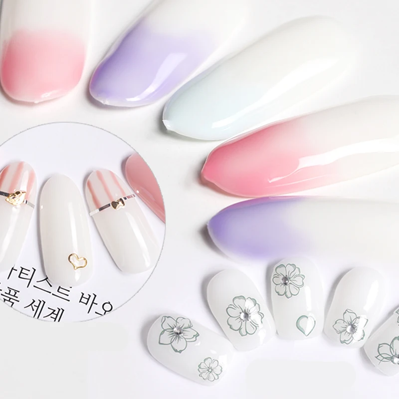 Прозрачный Желейный Гель-лак с опалом 7 3 мл молочно-белый для ногтей УФ-гель