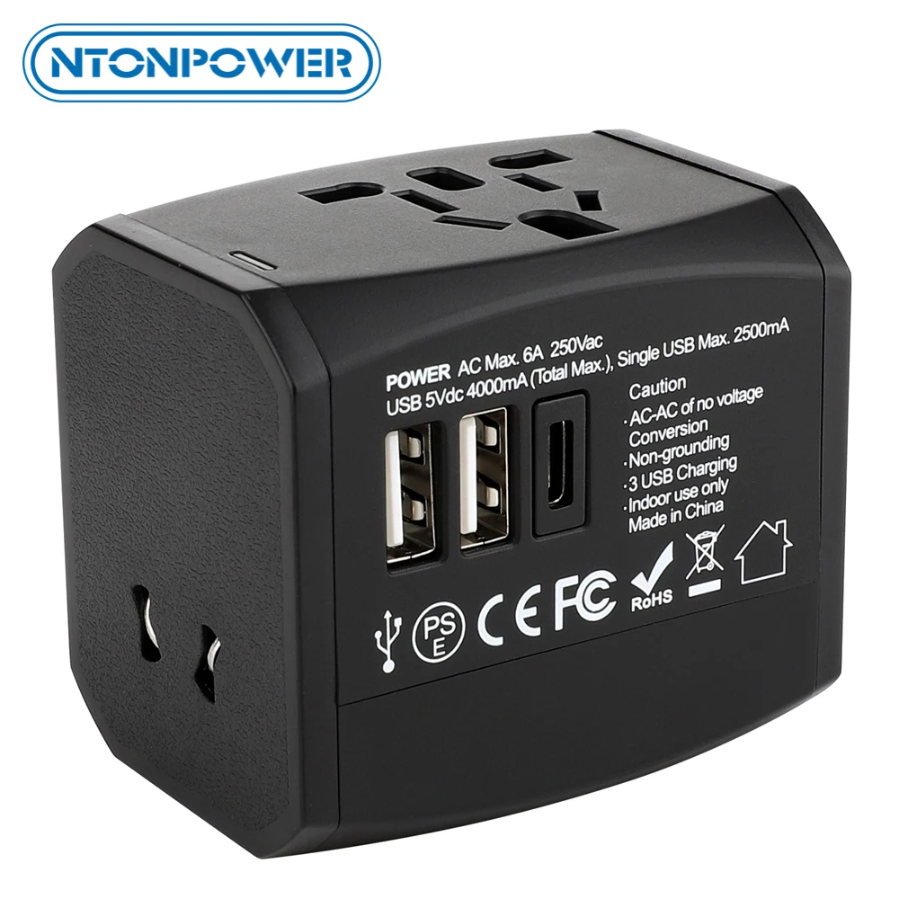 Универсальный дорожный адаптер NTON POWER Международный питания с универсальным
