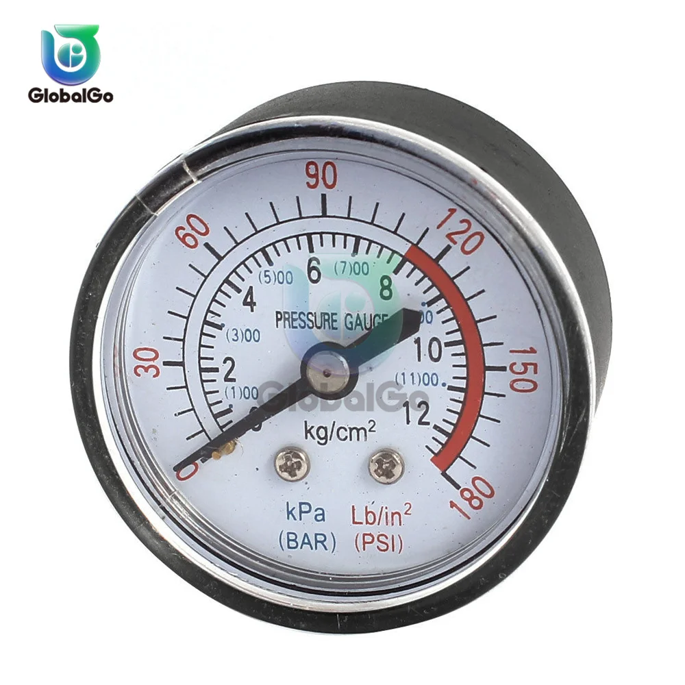 Мини-циферблат портативный двойной циферблат манометр 1/4 1/8 вакуумный измеритель