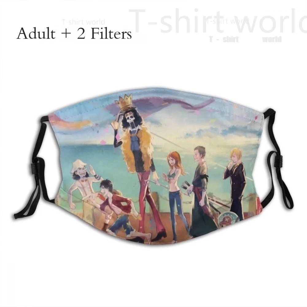 

One Piece Monkey D. Luffy Japanese Anime Facial Mascarilla Family Walk Fashion Reutilizable Mask With Filters