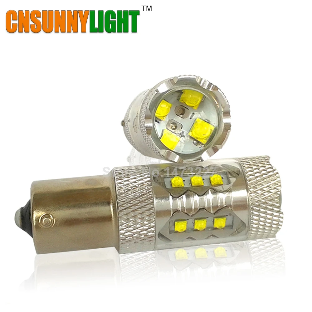 CNSUNNY светильник 1156/BA15S/P21W P21/5 Вт PY21W S25 Автомобильный светодиодный ing 80 тормозной