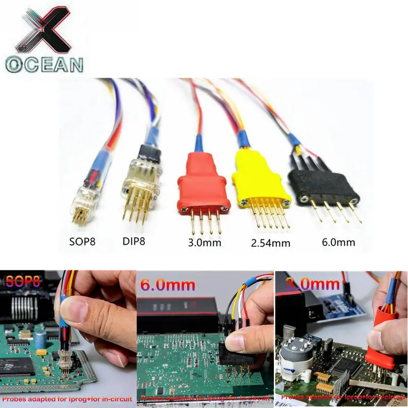 

Без паяльных контактов, адаптеры зондов для кабелей ECU, работает с ECU для Xprog/IPROG IPRIOG + программатора