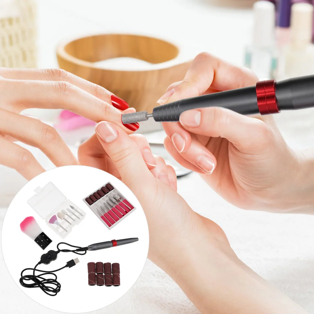 

1 Set Nail Polisher Pen Portable Manicure Grinding Machine Nail Art Polisher