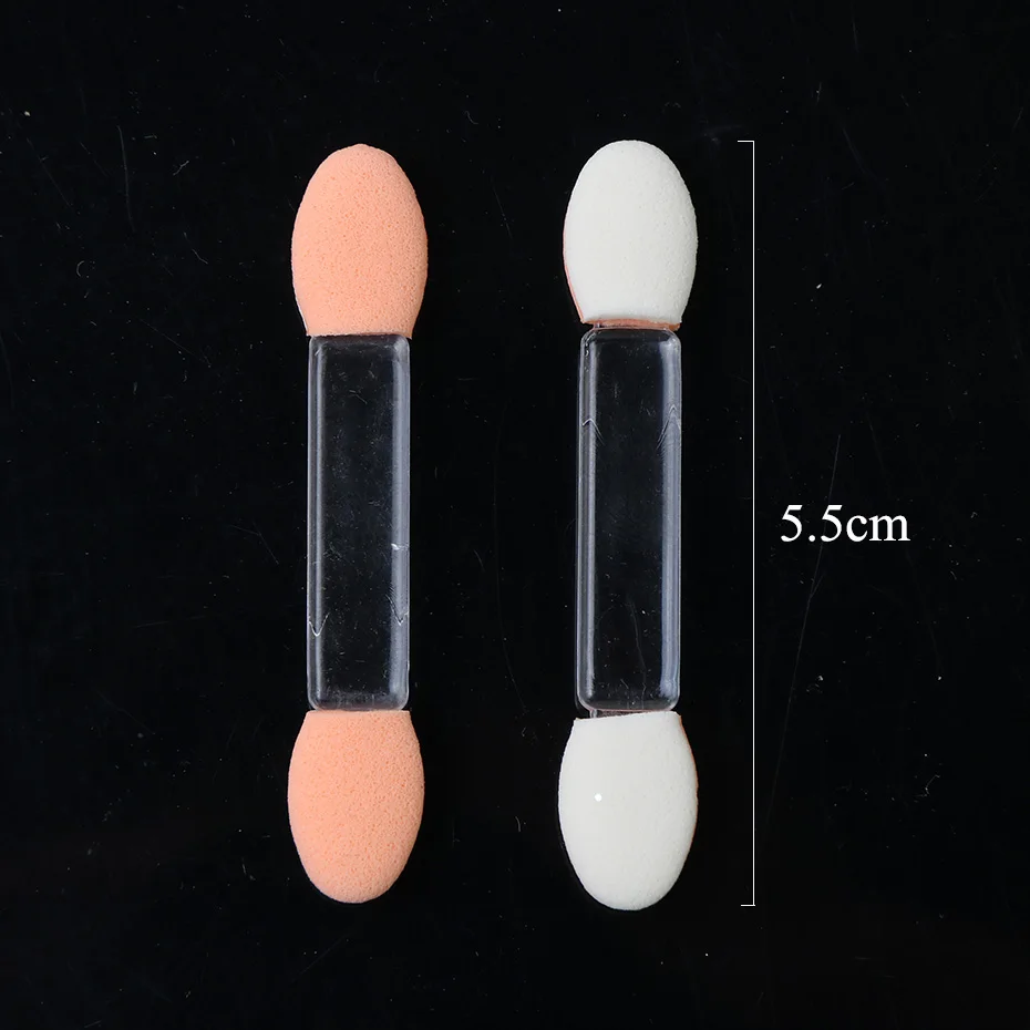 10 шт./компл. ногтей Блеск порошок щетки губки палочки Двусторонняя тени для век