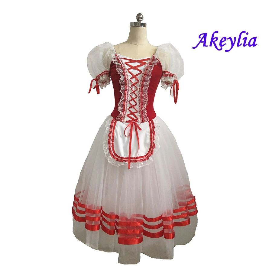 Girl giselle ballet long romantic professional dress Blue green Velevt Giselle Dresses Burgundy Performance Stage Costumes Pink