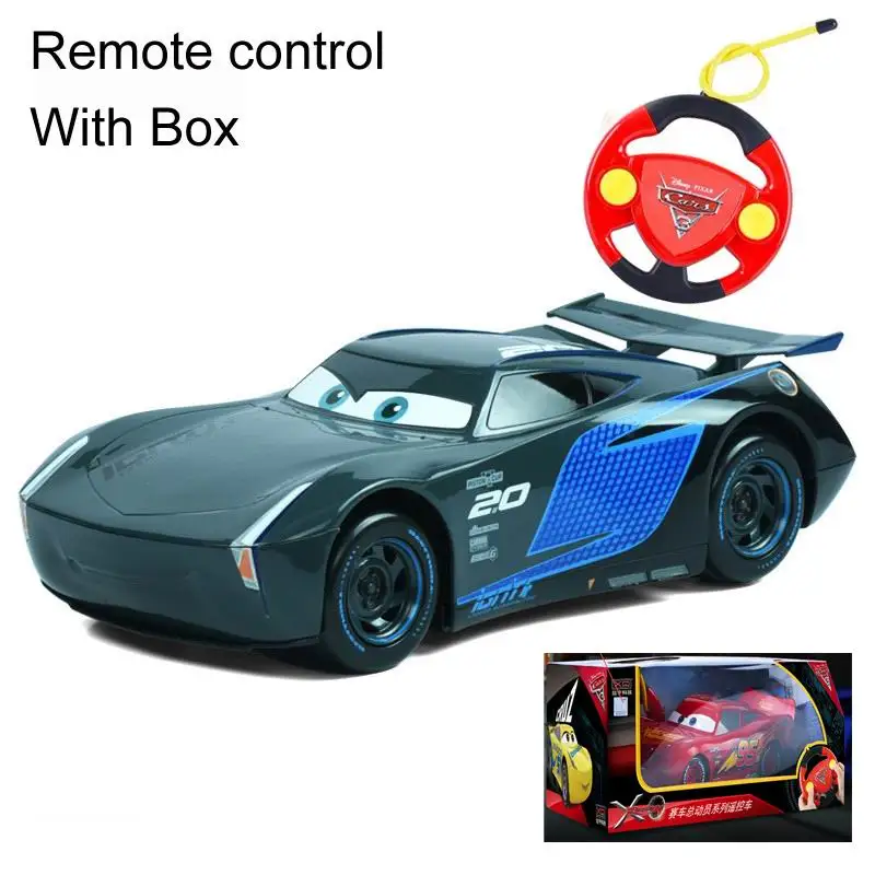 black remote withbox Disney Pixar машина 22 см Jackson Storm автомобиль с дистанционным управлением для детей Молния Маккуин игрушечный автомобиль оттягивающийся автомобиль Круз Рамирез игрушечный транспорт - Цвет: black remote withbox