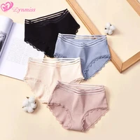 lynmiss 3pcs plus size cotton panties for women underwear lingerie sexy lace panties womens briefs female underwear underpants