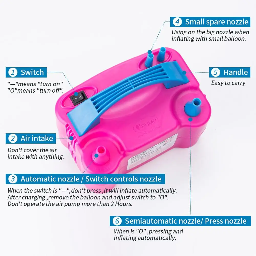 Электрический воздушный насос с европейской вилкой Высоковольтный для