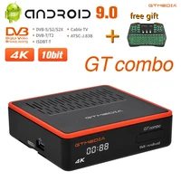 gtmedia gt combo smart dvb tv box android 9 0terrestrial satellite tv receiver t2 s2xca card h 265 10 bit set top box