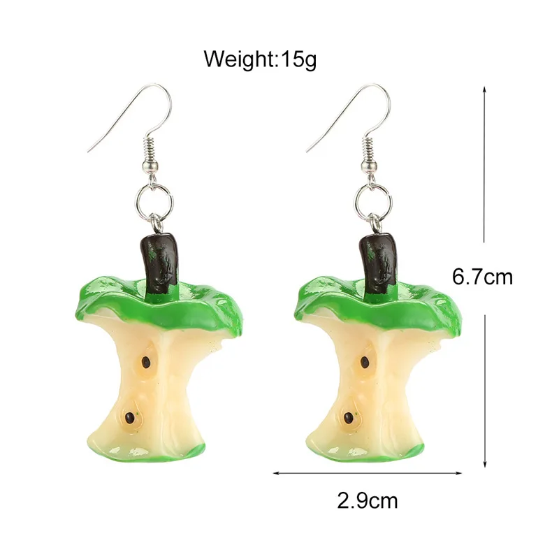 

European and American Sweet Resin Earrings Drop Earrings Creative Japanese and Korean Imitation Fruit earring For Women Jewelry