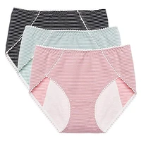 ruin ln 4pcslot m 3xl womens cotton panites menstruation striped multicolor panties intimates briefs ladies underwear