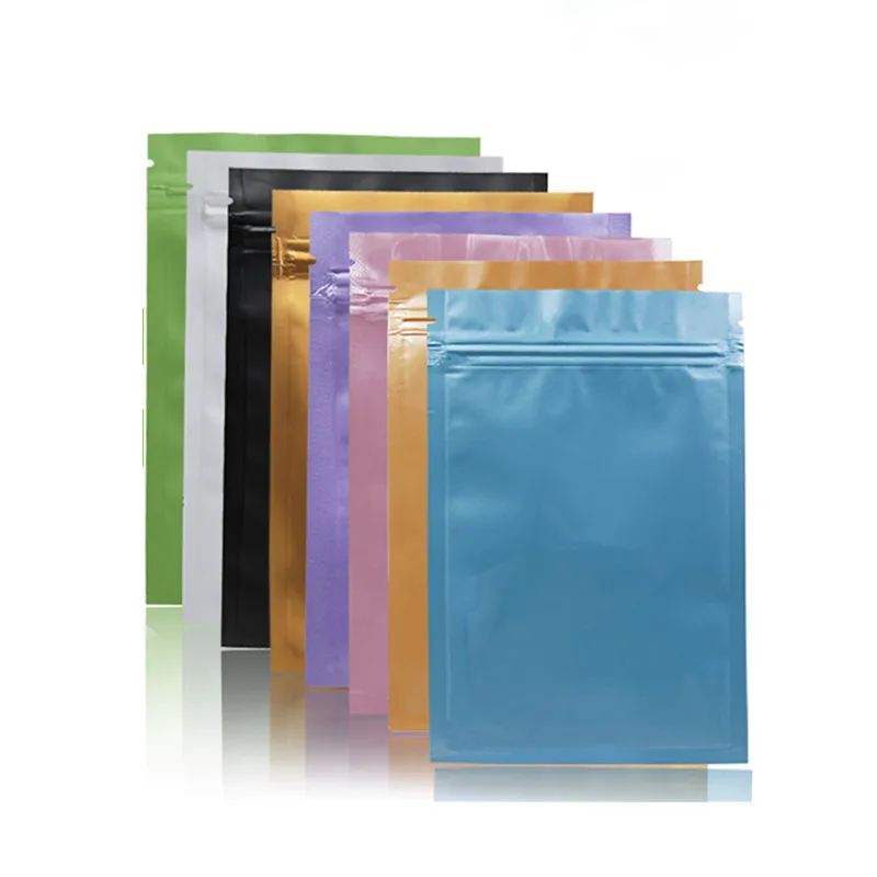 100 шт. высококачественные алюминиевые сумки для хранения из фольги на молнии
