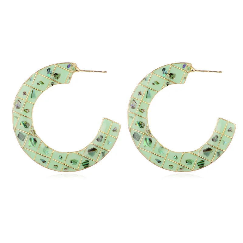 Shineland богемные разноцветные изысканные большие серьги-кольца для женщин