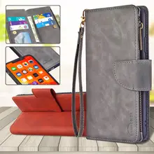 For Samsung Galaxy A52 A72 A42 A12 5G A71 A70 A51 A50 A81 Luxury Zipper Wallet Bag Detachable Back Cover Flip Phone Leather Case