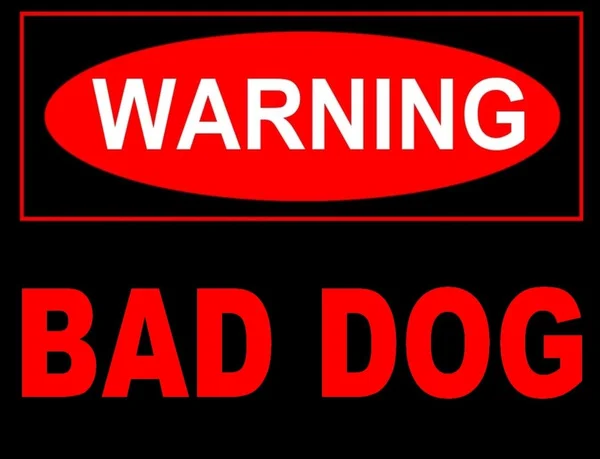

Tin Sign "Warning Bad Dog" Animal Humor Man cave Rustic Wall Decor 8x12 inch