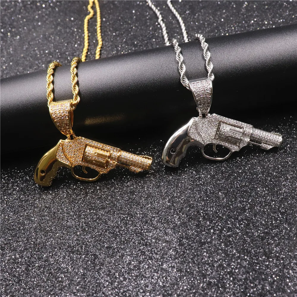 Ожерелье для мужчин в стиле хип хоп с фианитом класса ААА|Ожерелья подвеской| |