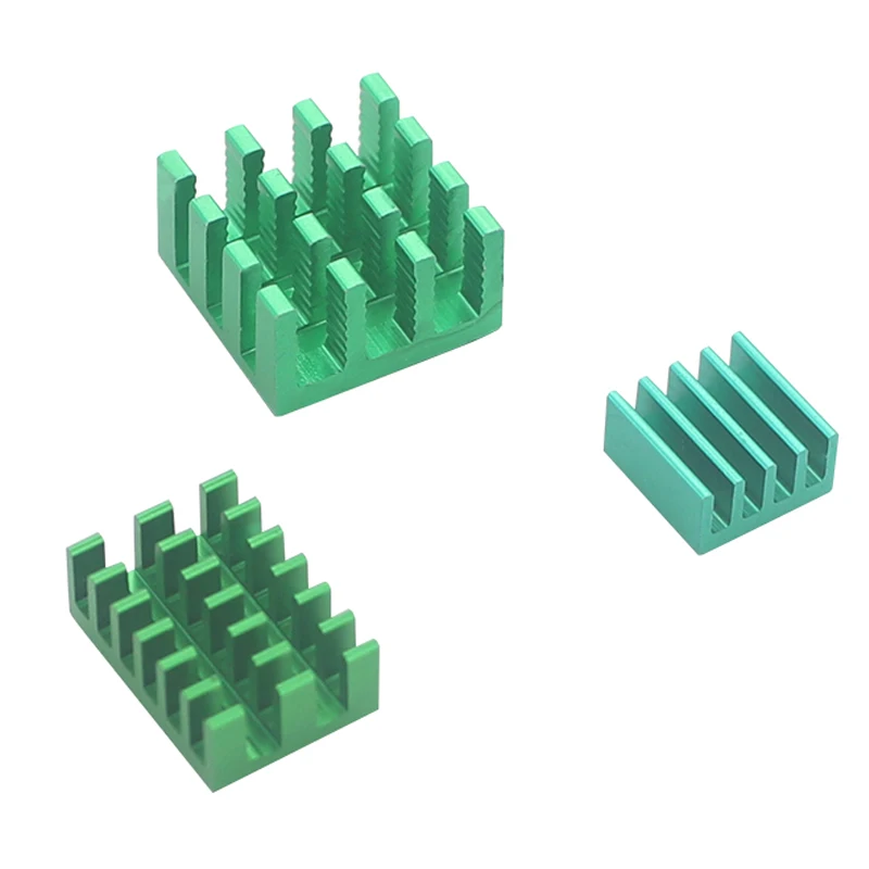 

3 Aluminum Heat Sinks with Conductive Thermal Adhesive Tape Compatible with for Raspberry Pi 4B Model