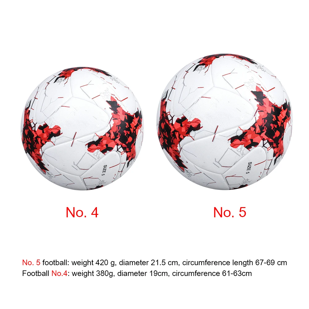 Size 4 5 Football PU Waterproof Soccer Student Teenagers Team Match Training Balls Outdoor Sports Equipment futbol futebol images - 6