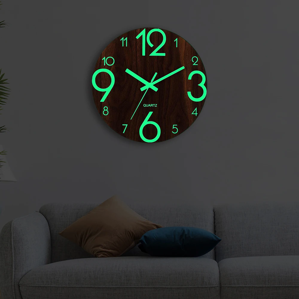 

Digital Number Wall Clock DIY 3D Silent Clock Glow Dark Acrylic Luminous Hanging Clock Acrylic Brief Quiet DIY Wall Clock Modern