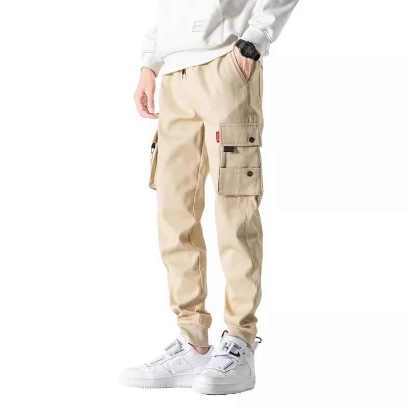 

Black Jogger Men Cargo Pants Spring And Autumn Outdoor Tactical Military Pants Casual Loose Sweat Pants Men Clothes Trousers