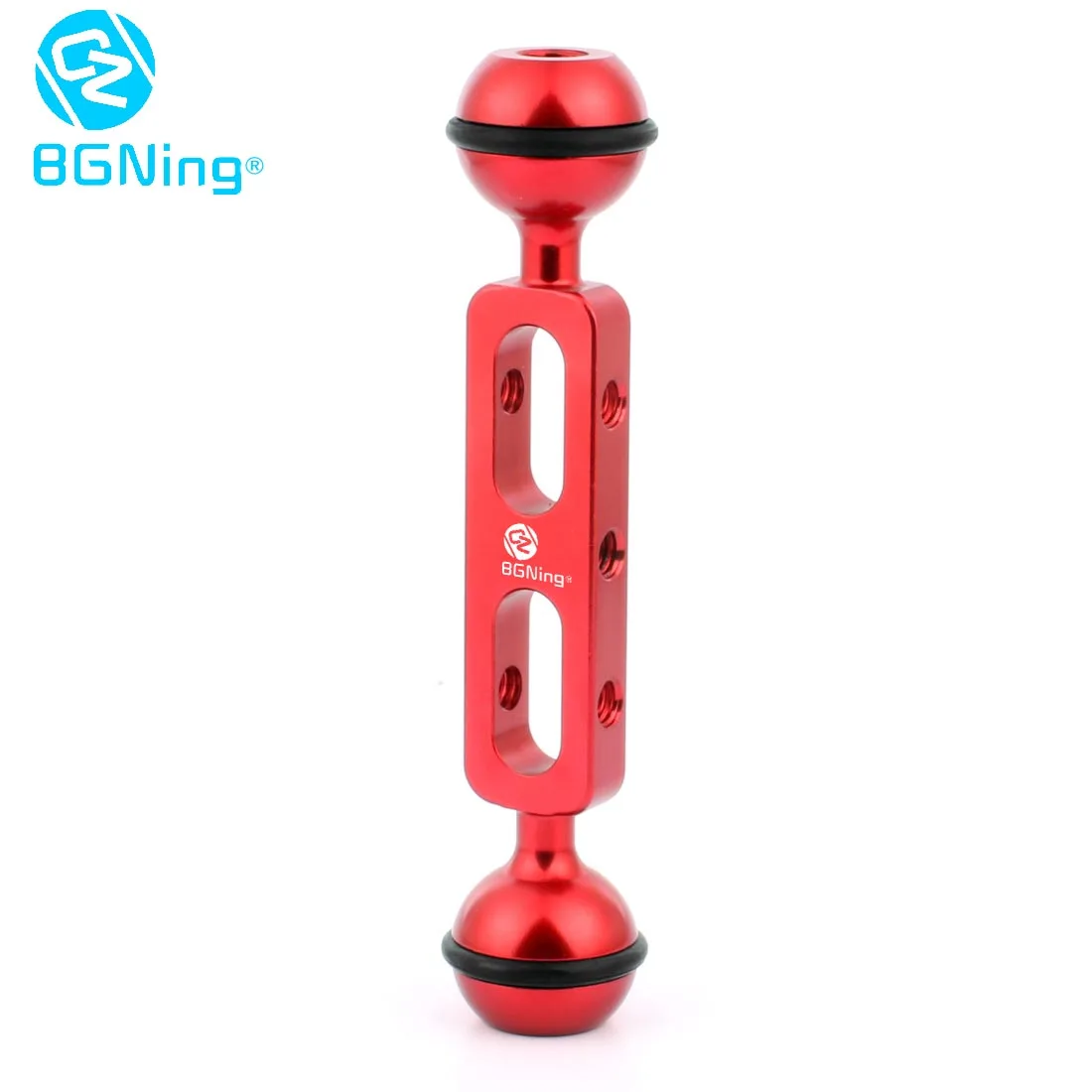Red BGNing Logo 130 мм алюминиевый сплав шаровой шарнир Кронштейн для дайвинга заполняющий светильник с 1 дюймовым шариком для спортивной камеры GoPro Xiaomi для DSLR камеры - Цвет: Red BGNing Logo