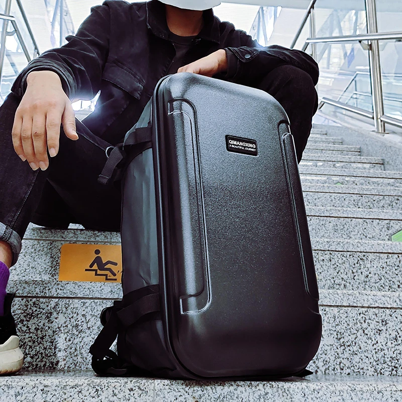 Рюкзак мужской с твердым корпусом портативный дорожный ранец спортивный