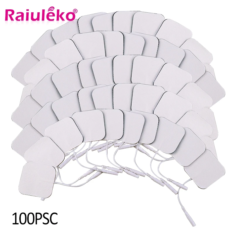 

50pcs/100pcs Square Electrode Pads For Tens Acupuncture Digital Therapy Machine 5*5 cm Muscle Stimulator Electric Body Massager