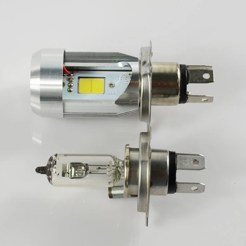H4 moto condotto il фару 6 ~ 80 в Вт 800lm cob luce HS1 Lampadina 6500K 9003 скутер Ciclo re lampada Frontale # M2S| |
