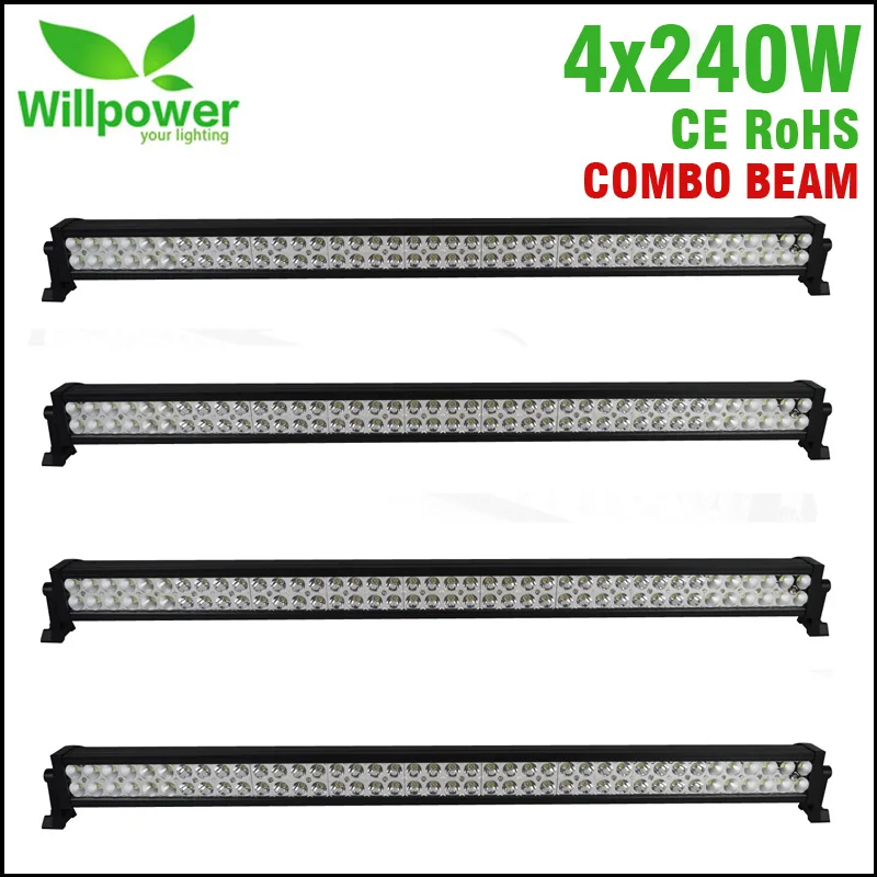 4pcs no wire Комбинированный луч 12 Вольт 240 Вт 42 дюйма светодиодный светильник 4x4 высокой мощности для джипа внедорожника - Цвет: 4pcs no wire