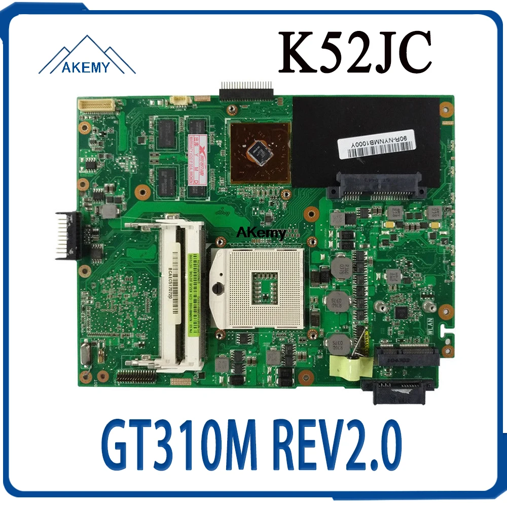 

K52JC GT310M REV2.0 Laptop Motherboard 1GB For Asus A52J X52J K52J K52JC Mainboard test 100% OK