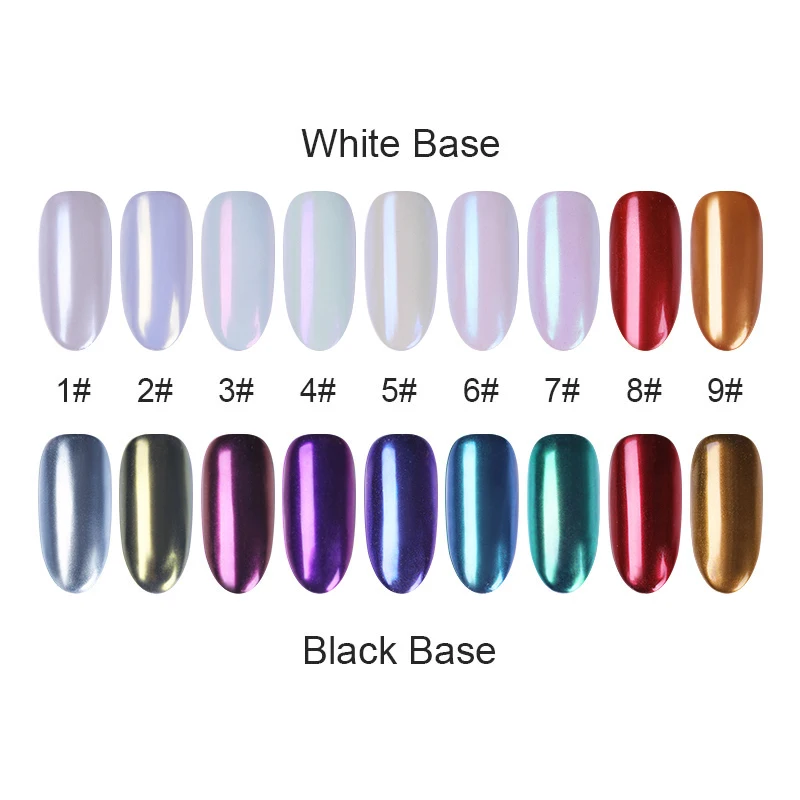 1 коробка зеркальный блестящий порошок для ногтей г Золотая синяя фиолетовая