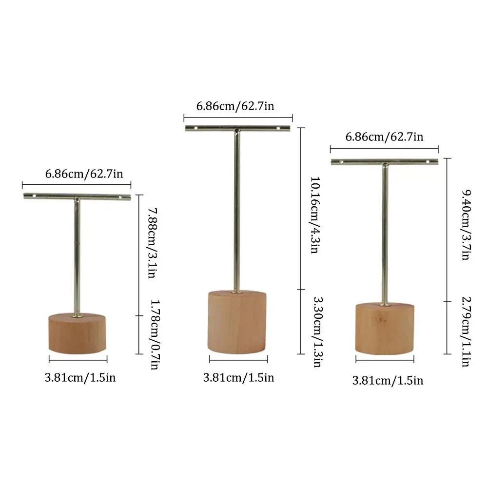 3 шт. лаконичный Настольный стеллаж для ювелирных изделий комод Серьги Дерево и